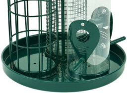Divchi Bird Feeder For Small Wild Birds Coated Steel & Metal Seed Guard - Chew Proof 3-In-1 Triple Feeder For Seed, Nut, Suet Ball For Bi - thumbnail 6