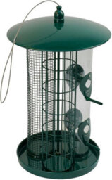 Divchi Bird Feeder For Small Wild Birds Coated Steel & Metal Seed Guard - Chew Proof 3-In-1 Triple Feeder For Seed, Nut, Suet Ball For Bi - thumbnail 3