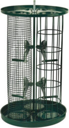Divchi Bird Feeder For Small Wild Birds Coated Steel & Metal Seed Guard - Chew Proof 3-In-1 Triple Feeder For Seed, Nut, Suet Ball For Bi - thumbnail 9