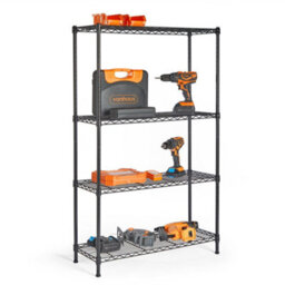 Vonhaus Garage Shelving Units, Adjustable 4-Tier Metal Wire Shelving Unit For Storage, Pantry, Garage Or Greenhouse Shelves - thumbnail 1