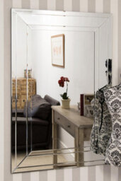 Mirroroutlet Langley All Glass Modern Bevelled Dress Mirror 120 X 80Cm - thumbnail 1