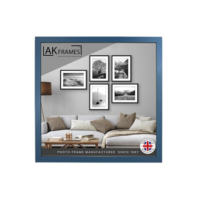 "AK Frames Sleek 20X20"" Navy Blue Thin Modern Picture Frame - Slim And Design For Posters, Prints And Photos - Elegant Wall Frame Decor" - image 1