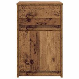 Berkfield Bedside Cabinet Old Wood 38 X 34 X 61 Cm Engineered Wood - thumbnail 6