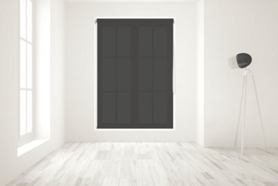 Caecus Blinds Straight Edge Roller Blind Black 210Cm - image 1
