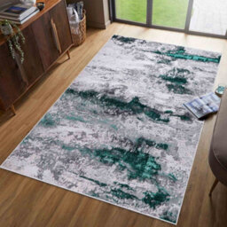 Onyx Modern Grunge Sprayed Abstract Area Rugs Aqua 120X170 Cm - thumbnail 5