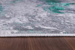 Onyx Modern Grunge Sprayed Abstract Area Rugs Aqua 120X170 Cm - thumbnail 2