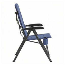LEDREM Camping Chair For Adults,reclining, Padded Folding Garden Chair, Adjustable High Back, Swivel Cup Holder, Blue - thumbnail 4