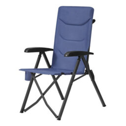 LEDREM Camping Chair For Adults,reclining, Padded Folding Garden Chair, Adjustable High Back, Swivel Cup Holder, Blue - thumbnail 3