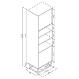 Display Cabinet Sideboard Cabinet Cupboard Tv Stand Living Room Oak&black - thumbnail 6