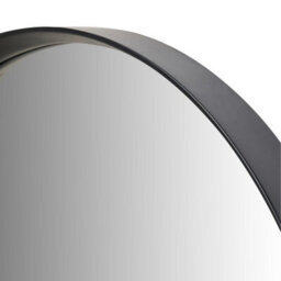 Pacific Lifestyle Round Wall Mirror Black Wood Veneer Deep Edge 74Cm Minimalist Modern - thumbnail 8