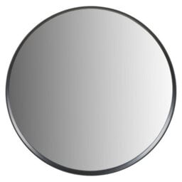 Pacific Lifestyle Round Wall Mirror Black Wood Veneer Deep Edge 74Cm Minimalist Modern - thumbnail 2