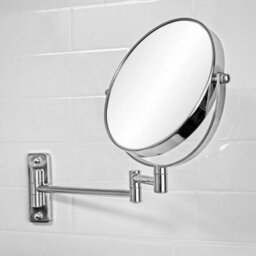 Showerdrape Lindos 3X Magnifying Chrome Extending Wall Mounted Shaving Mirror - thumbnail 2