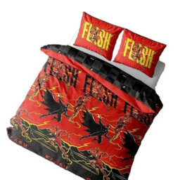 Flash Reversible Duvet Set Black/red/yellow (Double) - thumbnail 4