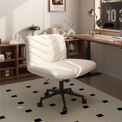 Yaheetech Fabric Swivel Desk Chair With Wheels - Beige - image 1