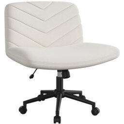 Yaheetech Fabric Swivel Desk Chair With Wheels - Beige - thumbnail 2