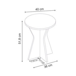 Decortie Lisa Round Side Table With Geometric Pedestal Base 40Cm Sandstone Coffee Table - thumbnail 2