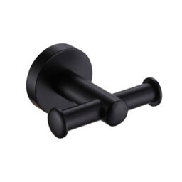 Showerdrape Modernity Black Steel Wall Mounted Robe Hook - thumbnail 3