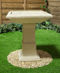 Primrose Hatfield Cast Natural Stone Effect Outdoor Garden Bird Bath 51Cm - thumbnail 3