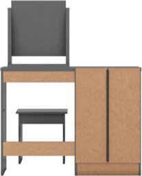Seconique Nevada 4 Drawer Dressing Table Set 3D Grey Effect Including Stool And Mirror - thumbnail 5