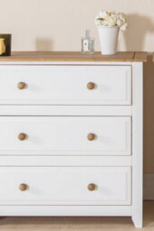 Core Products Capri 3 Drawer White Chest Of Drawers, H80.5Cm X W83.5Cm X D43.5Cm - thumbnail 6