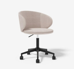 Koble Clara Home Office Chair In Natural Weave Fabric - thumbnail 1