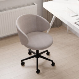 Koble Clara Home Office Chair In Natural Weave Fabric - thumbnail 5