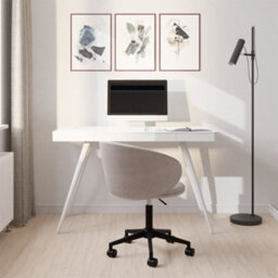 Koble Clara Home Office Chair In Natural Weave Fabric - thumbnail 7