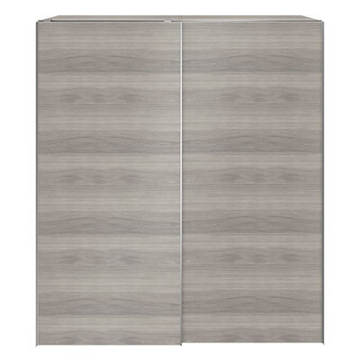 GoodHome Atomia Matt Grey Oak Effect Particle Board Wardrobe (H)2250mm (W)2000mm (D)655mm - image 1
