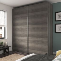 GoodHome Atomia Matt Grey Oak Effect Particle Board Wardrobe (H)2250mm (W)2000mm (D)655mm - thumbnail 4
