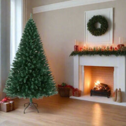 Evre Artificial Christmas Tree 4Ft 120Cm Extra Bushy 250 Tips Strong Metal Stand - 4/5/6/7/8 Ft Available