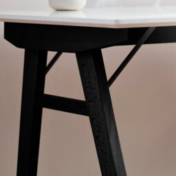 Furniturebox Uk Desk 120 X 60Cm - Ivan White Home Office Desk - Work Or Gaming - A-Frame Trestle Table Style Black Solid Wood Legs - thumbnail 5