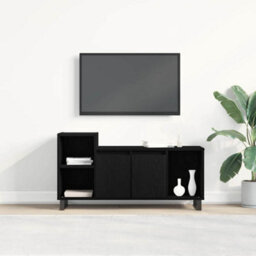 Berkfield Modern Tv Cabinet Black Oak 100X35X55 Cm Engineered Wood - thumbnail 4
