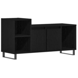 Berkfield Modern Tv Cabinet Black Oak 100X35X55 Cm Engineered Wood - thumbnail 1