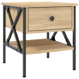 Berkfield Industrial Bedside Table Sonoma Oak 40X42X45 Cm Engineered Wood - thumbnail 1