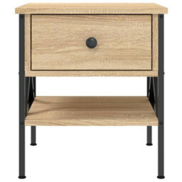 Berkfield Industrial Bedside Table Sonoma Oak 40X42X45 Cm Engineered Wood - thumbnail 5