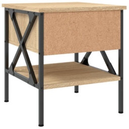 Berkfield Industrial Bedside Table Sonoma Oak 40X42X45 Cm Engineered Wood - thumbnail 8