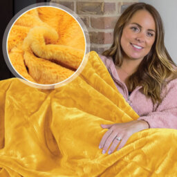 Dreamcatcher Blanket Throw Soft Faux Fur 160 X 130Cm Gold Fleece Overblanket Fluffy Blanket  For Sofa & Beds