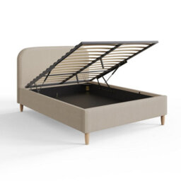 Gfw Florence Boucle Ottoman Storage Bed 150Cm  Natural Stone - thumbnail 2