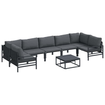Berkfield Modern Garden Sofa Set 8 Pcs Anthracite Steel - image 1