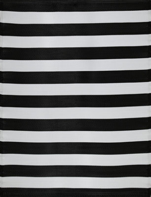 The Rugs Reversible Waterproof Outdoor Rugs Rainbow 1030 Black&white - image 1
