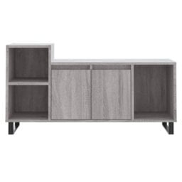 Berkfield Stylish Tv Cabinet Grey Sonoma 100X35X55 Cm Engineered Wood - thumbnail 5
