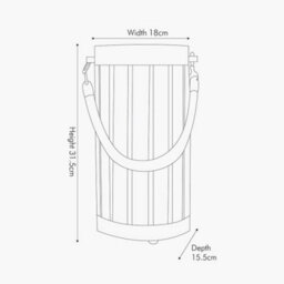Pacific Lifestyle Grey Wash Wood Small Lantern Table Lamp - thumbnail 2