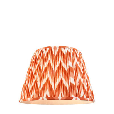 Loops Elegant Handcrafted 40Cm Apricot Orange Zigzag Tapered Lamp Shade - image 1