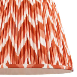Loops Elegant Handcrafted 40Cm Apricot Orange Zigzag Tapered Lamp Shade - thumbnail 3