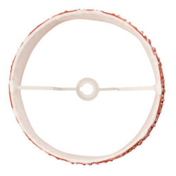 Loops Elegant Handcrafted 40Cm Apricot Orange Zigzag Tapered Lamp Shade - thumbnail 4