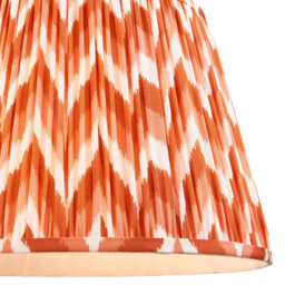 Loops Elegant Handcrafted 40Cm Apricot Orange Zigzag Tapered Lamp Shade - thumbnail 2