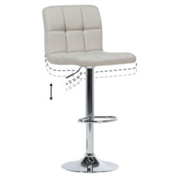 Beliani Set Of 2 Bar Chairs Marion Swivel Light Beige - thumbnail 8