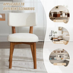 Matteo Mid-Century Modern Dining Chairs, Set Of 2 - Beige - thumbnail 6