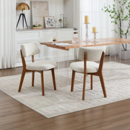 Matteo Mid-Century Modern Dining Chairs, Set Of 2 - Beige - thumbnail 7