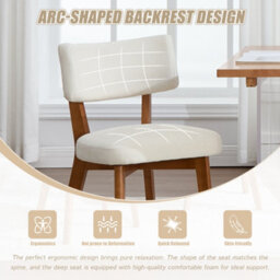 Matteo Mid-Century Modern Dining Chairs, Set Of 2 - Beige - thumbnail 4